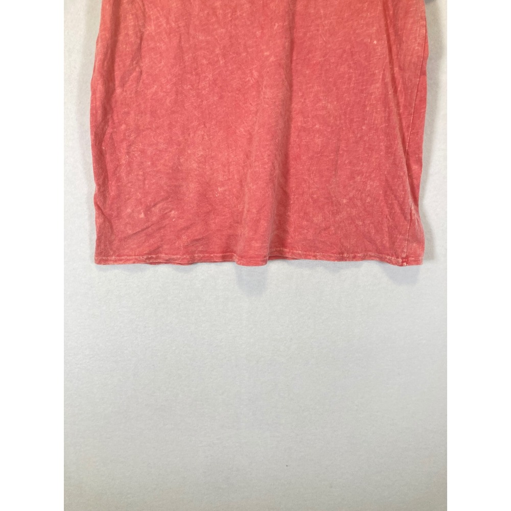 Boho 143 Story by Line Up Women L Pink Mineral Wash Ruffle Back Tie Sleeve Tee - Picture 8 of 10